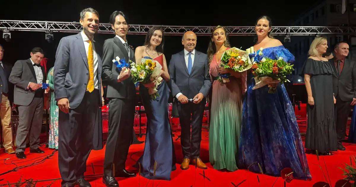 Colman Domingo and Jude Law at amfAR’s Venice Gala