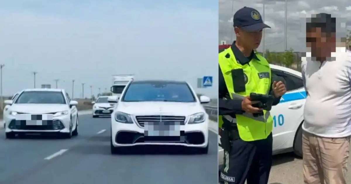 Түркістан облысында жол ережесін бұзған той кортежі анықталды (ВИДЕО)