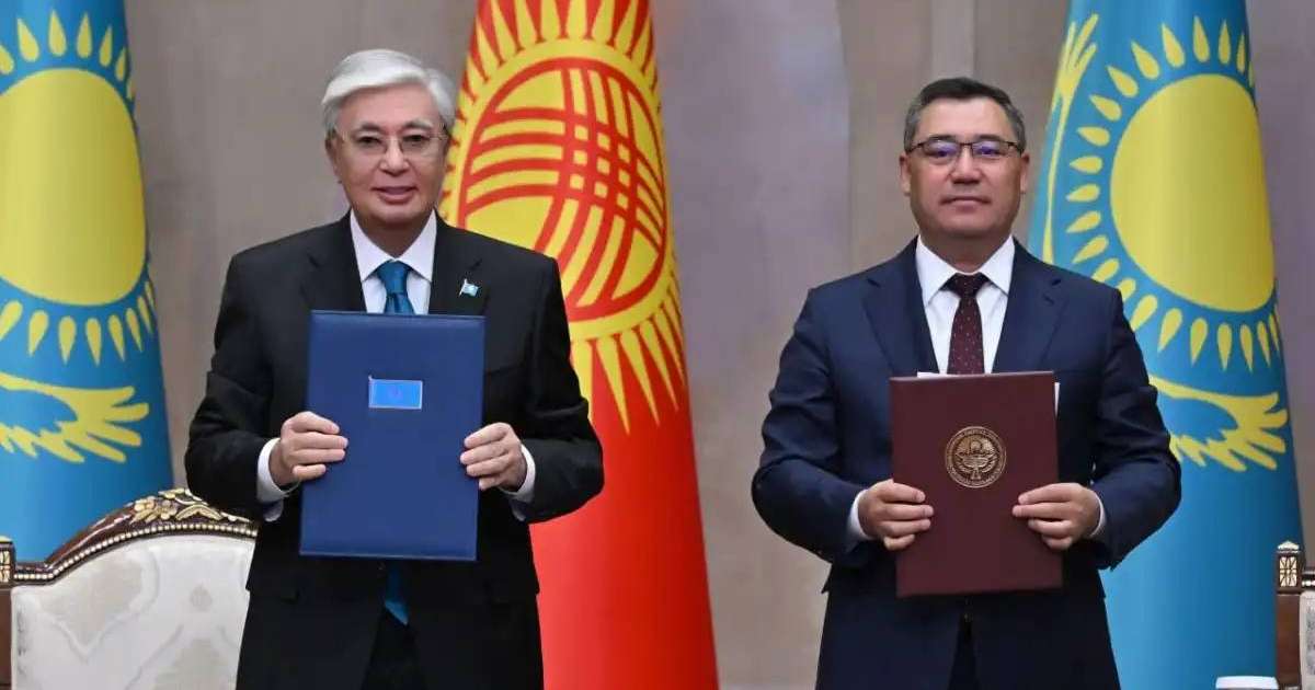 Қазақстан мен Қырғызстан мемлекеттері басшыларының Бірлескен мәлімдемесі қабылданды