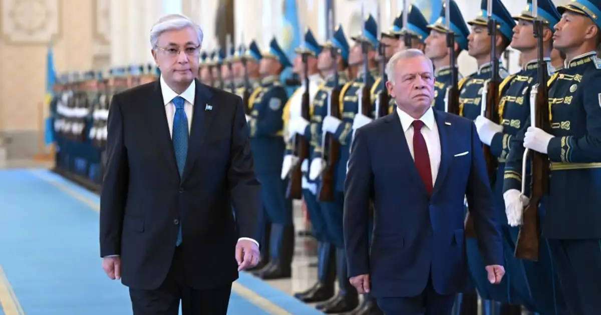 Ақордада Иордания Королі II Абдалла бен әл-Хусейнді қарсы алу рәсімі өтті