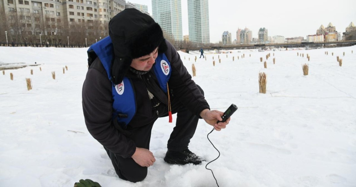 Есіл өзенінде қысқы аэрация жұмыстары жүргізіліп жатыр
