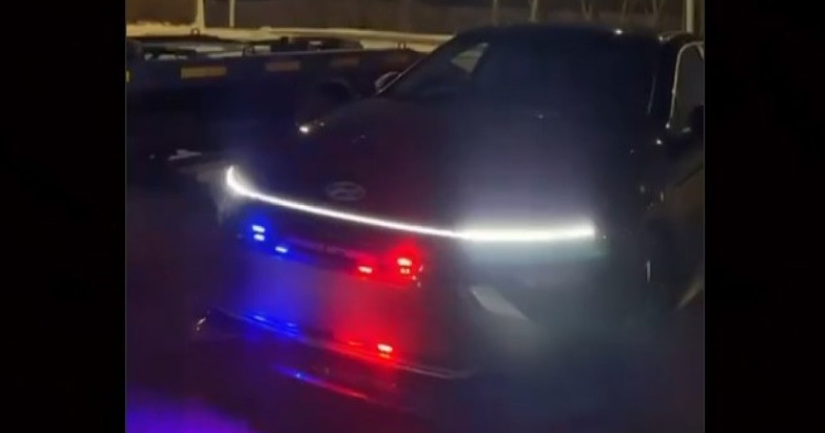 Елордадағы саябақта заңсыз стробоскоп жарығы орнатылған көлік анықталды