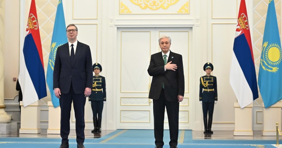 Қасым-Жомарт Тоқаев Сербия Президентін қарсы алды