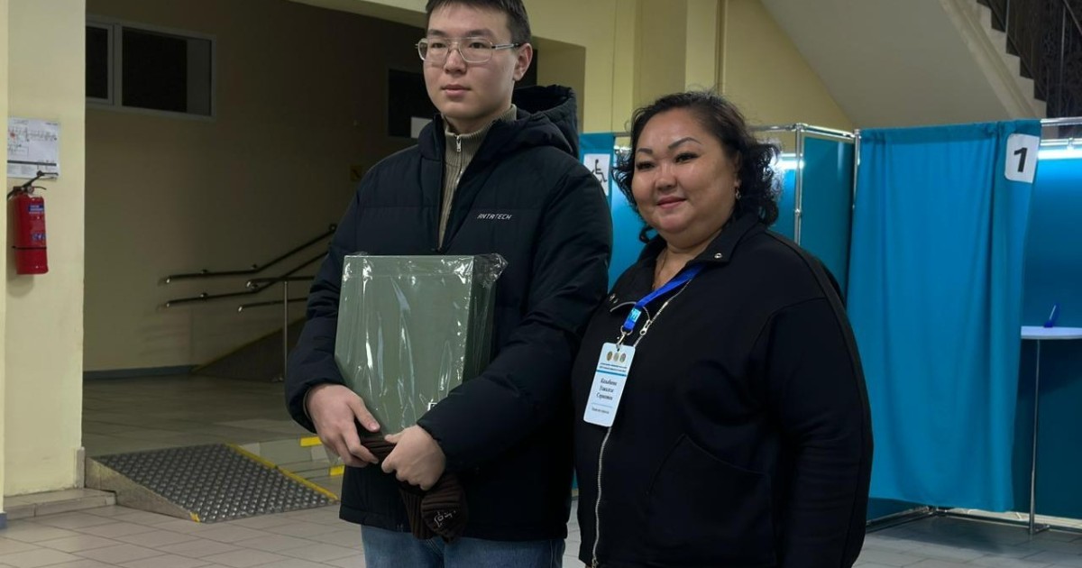 Елорданың «Байқоңыр» ауданында жас сайлаушы алғаш рет дауыс берді