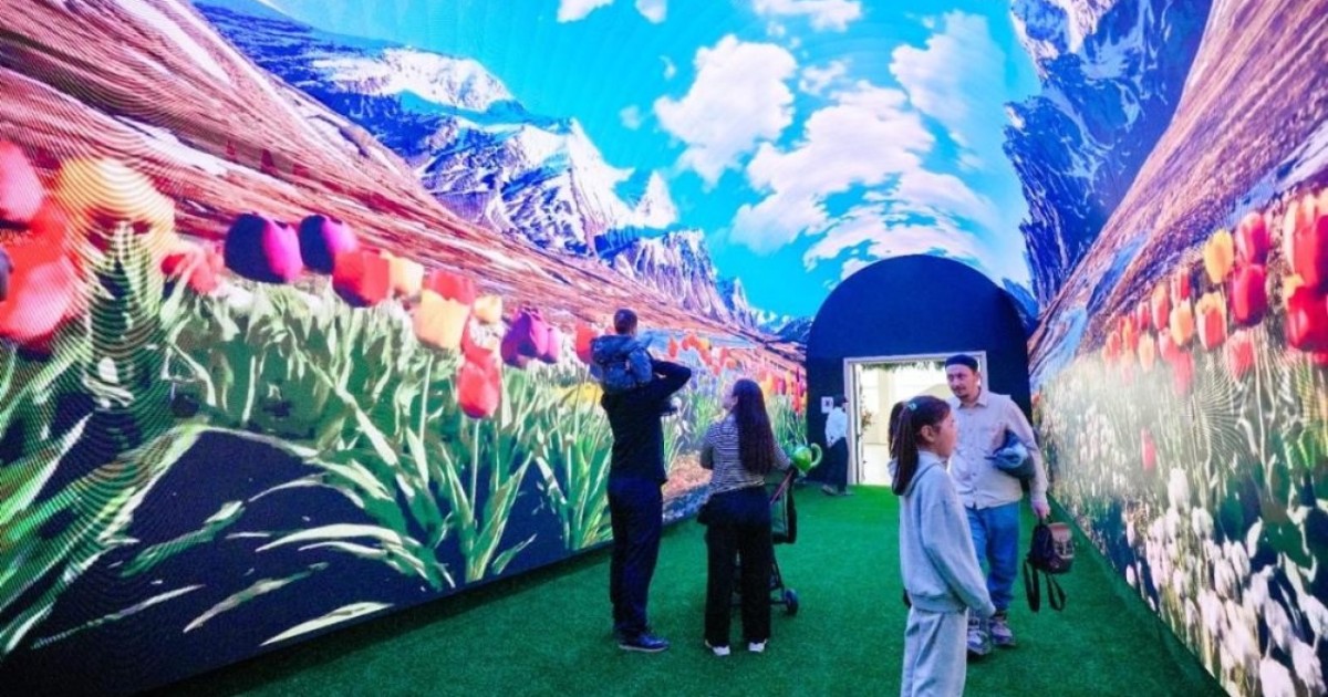 Астанада 12 метрлік LED-туннель іске қосылды