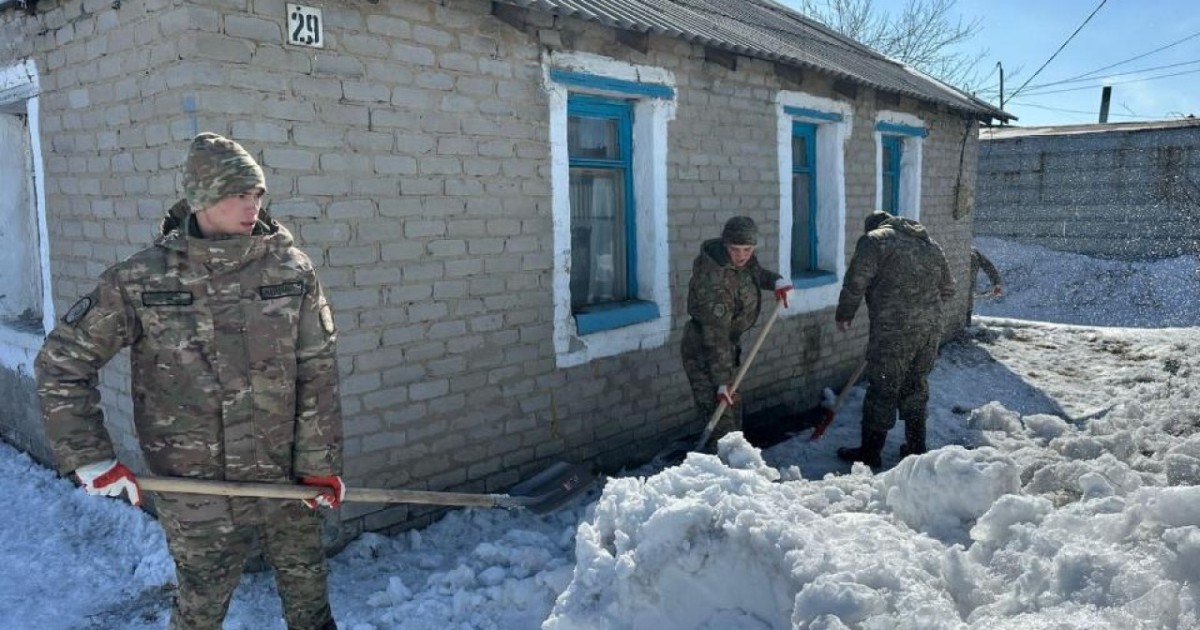 Арқалықта су тасқынына қарсы жұмыстарға Ұлттық ұлан жұмылдырылды