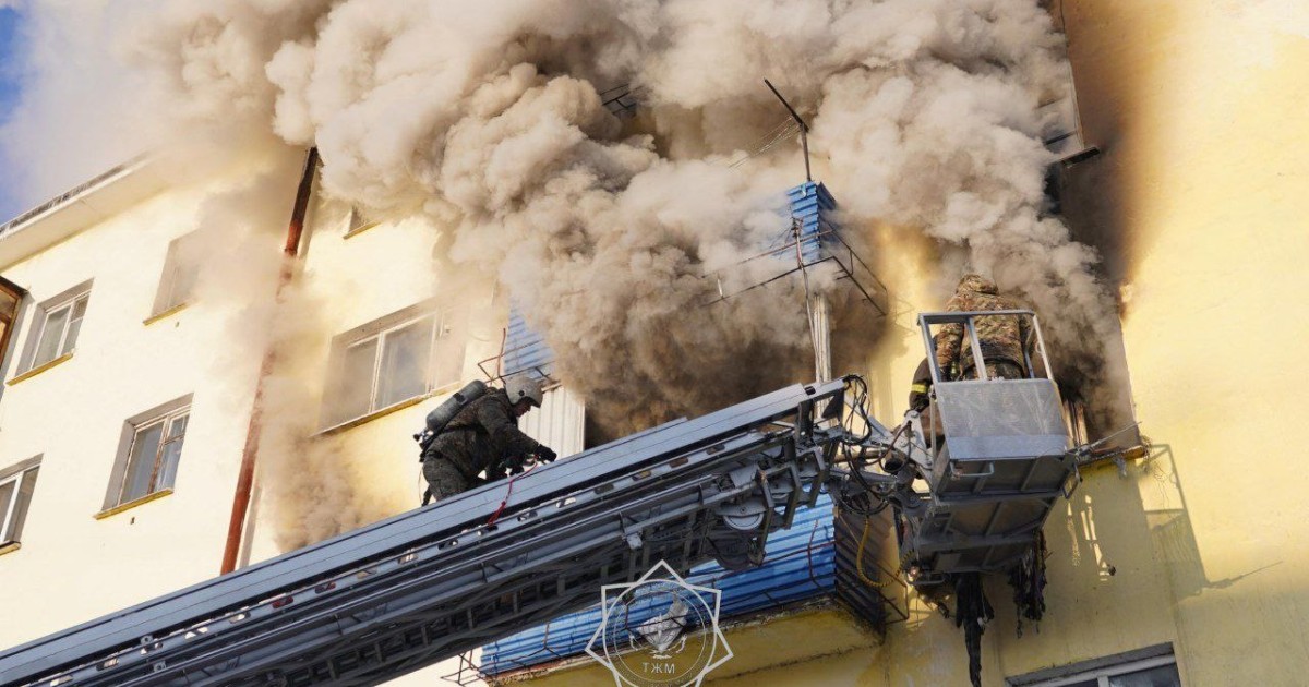 Ақмола облысында өрт кезінде 20 адам эвакуацияланды