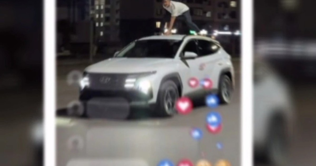 Ақтөбеде TikTok үшін көліктің үстіне шығып видео түсіргендер жауапқа тартылды