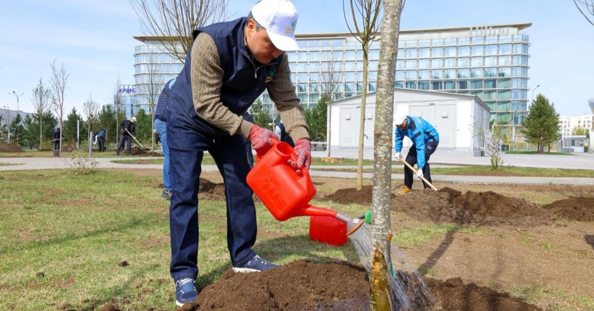 «Таза Қазақстан»: Үкімет қызметкерлері экологиялық акцияға қосылды