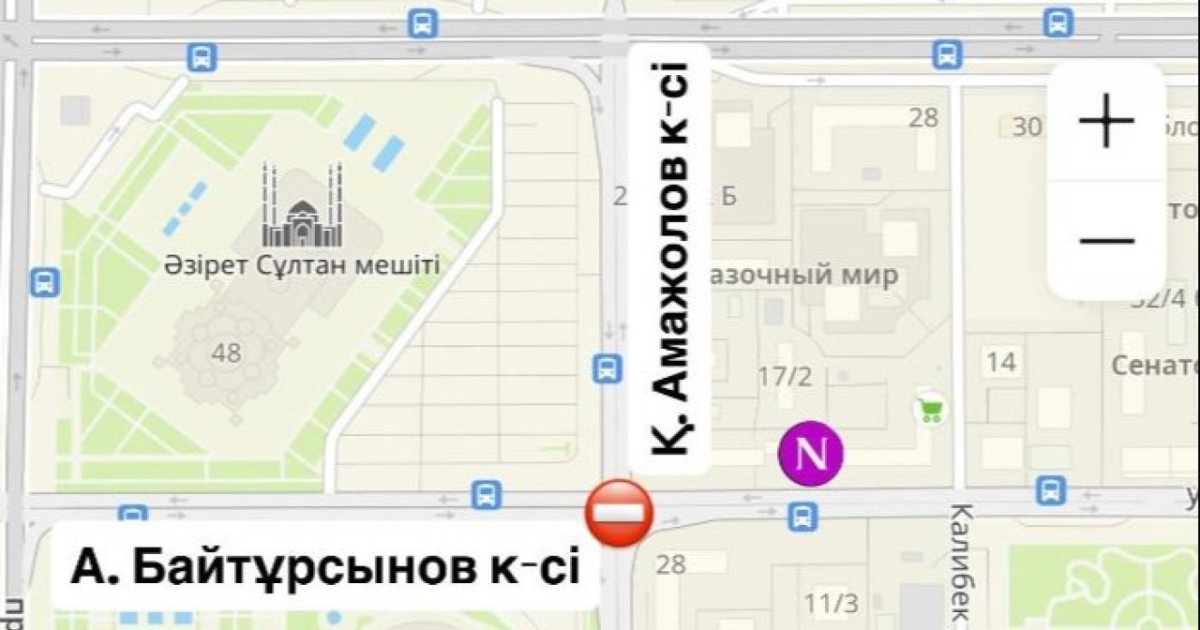 Астанада Байтұрсынов – Аманжолов көшелерінің қиылысы уақытша жабылады