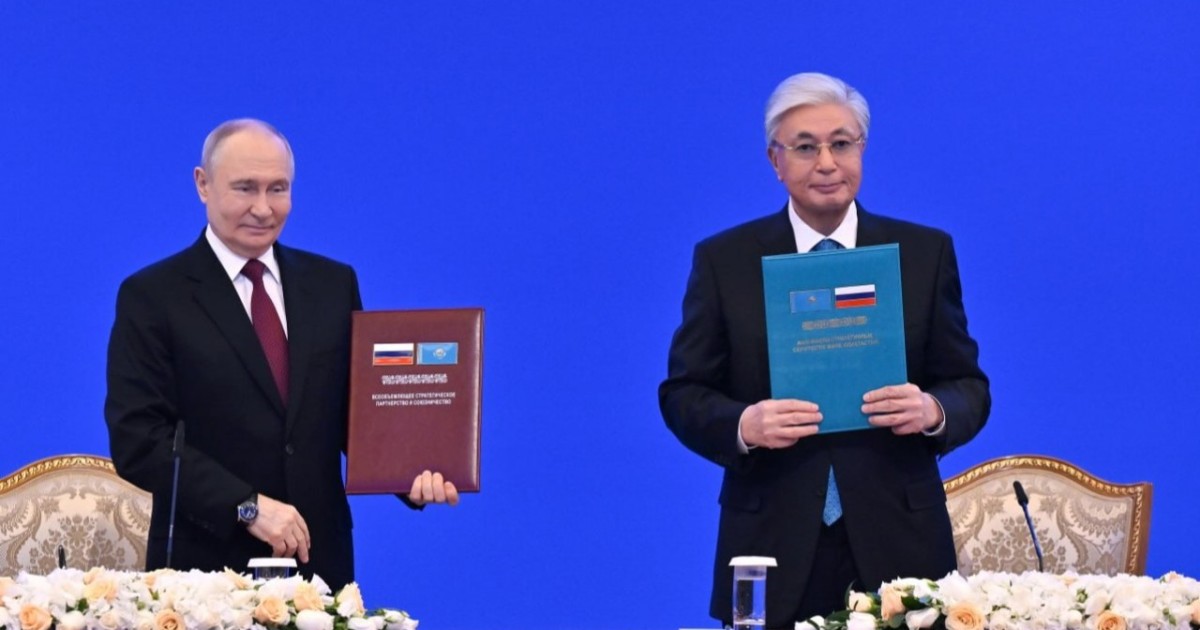 Тоқаев пен Путин Бірлескен мәлімдеме қабылдады