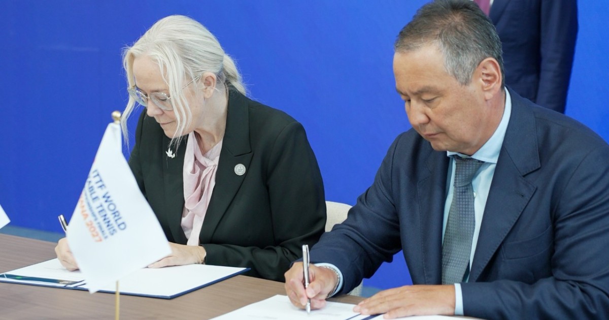 Үстел теннисінен Астанада өтетін әлем чемпионаты туралы келісімге қол қойылды