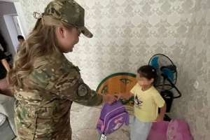 Көкшетауда ұландық сарбаздар «Мектепке жол» акциясына қолдау білдірді