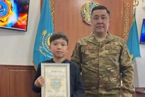 Астаналық оқушы ТЖД бастығының алғыс хатына ие болды