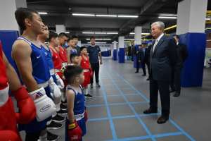Президент Бекзат Саттарханов атындағы спорт кешенін аралады