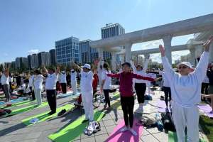 Елордада йогадан ашық жаттығу өтті