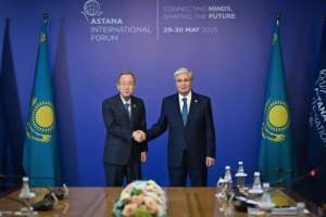 Тоқаев Жаһандық жасыл даму институтының төрағасы Пан Ги Мунге алғыс айтты