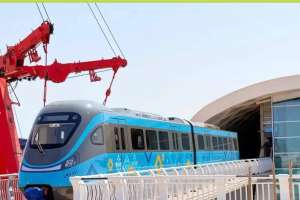 №101 станциясына алғашқы LRT құрамы көтерілді