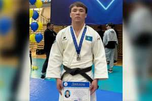Дзюдодан республикалық турнирде ұландық спортшы күміс алды
