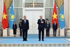 Тоқаев Вьетнам Коммунистік партиясы Орталық комитетінің Бас хатшысын қарсы алды