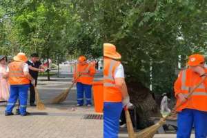 «Пранк»: бейәдеп пранк жасап, көше сыпырушыны жылатқан блогерлер желідегі жұрттың ашуын келтірді