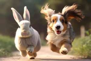 Елордадағы саябақта үш иттің қоянды қуған көрінісі көпшілікті таңғалдырды