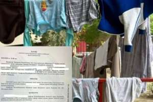 Ақтауда киімдерін далаға кептіруге жайған тұрғынға айыппұл салынды