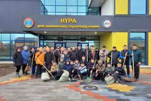 «Таза Қазақстан»: «Нұра» спорт кешені тазалыққа үлес қосты