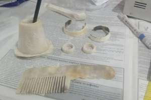 Астаналық оқушылар малдың сүйектерінен әртүрлі туындылар жасады