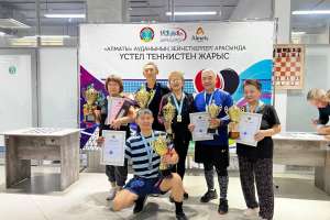 Алматы ауданында зейнеткерлер арасында үстел теннисінен турнир өтті