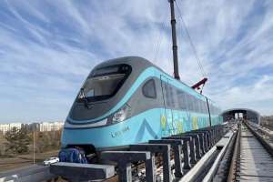 Астанада №104 LRT станциясына үшінші құрам қойылды