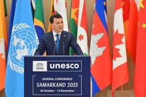 Ерлан Қарин ЮНЕСКО-ның Бас конференциясында Президенттің жаңа бастамалары туралы айтты