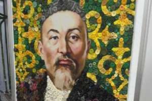 Астаналық бүлдіршіндер түймеден Абай Құнанбайұлының портретін жасады