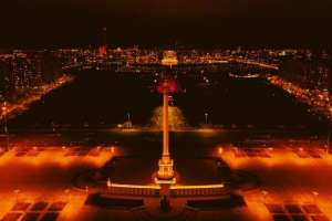 «Зорлық-зомбылыққа қарсы 16 күн»: Астанада бірқатар нысандарда қызғылт-сары түсті жарық жағылды