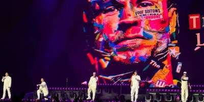 Colman Domingo and Jude Law at amfAR’s Venice Gala