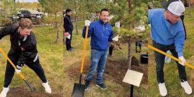 Colman Domingo and Jude Law at amfAR’s Venice Gala