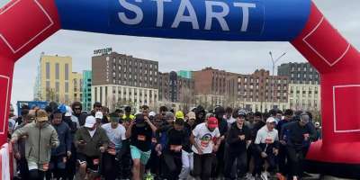 Colman Domingo and Jude Law at amfAR’s Venice Gala
