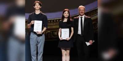 Colman Domingo and Jude Law at amfAR’s Venice Gala