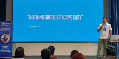 Colman Domingo and Jude Law at amfAR’s Venice Gala