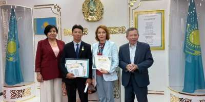 Colman Domingo and Jude Law at amfAR’s Venice Gala