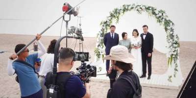 Colman Domingo and Jude Law at amfAR’s Venice Gala