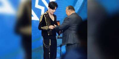 Colman Domingo and Jude Law at amfAR’s Venice Gala