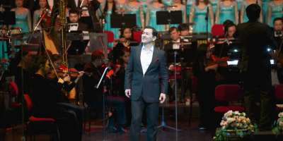 Colman Domingo and Jude Law at amfAR’s Venice Gala
