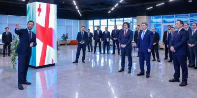 Colman Domingo and Jude Law at amfAR’s Venice Gala