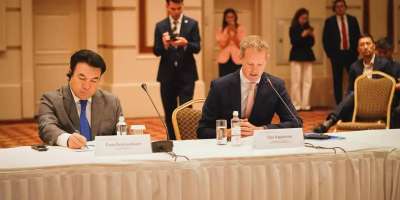 Colman Domingo and Jude Law at amfAR’s Venice Gala