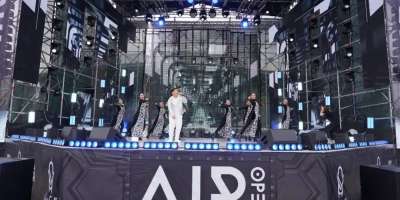 Colman Domingo and Jude Law at amfAR’s Venice Gala