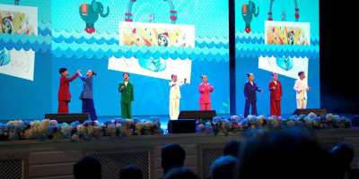 Colman Domingo and Jude Law at amfAR’s Venice Gala