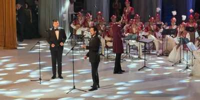 Colman Domingo and Jude Law at amfAR’s Venice Gala