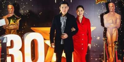 Colman Domingo and Jude Law at amfAR’s Venice Gala