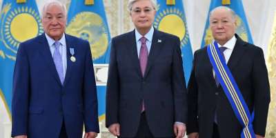 Colman Domingo and Jude Law at amfAR’s Venice Gala